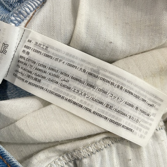 Abercrombie & Fitch Curve Love The 90s Relaxed Jean High Rise Light Wash 32 14R - Picture 8 of 11